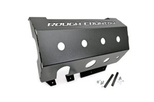 Jeep Wrangler Muffler Skid Plate - Rough Country - '07-'18 Jeep Wrangler Muffler Skid Plate - Rough Country - '07-'18